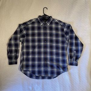 Colours By Alexander Julian Blue Plaid Flannel Long Sleeve Button-Up Men's XXL.
